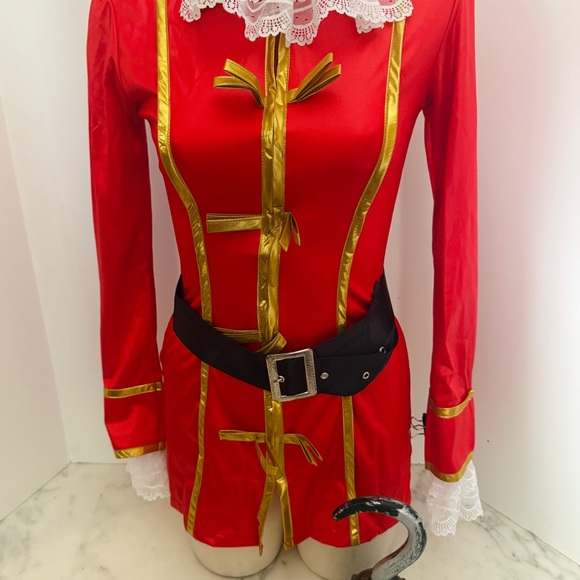 Leg Avenue Red Pirate Halloween Costume with Hat and Hook/Size Small - Picture 10 of 16